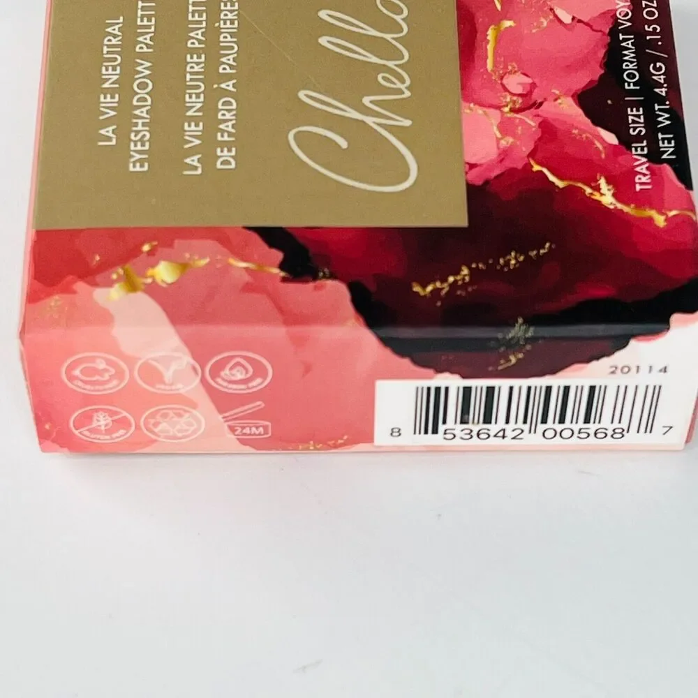 Chella La Vie Neutral Eyeshadow Quad Palette Neutral Metallic Matte 4.4g NIB